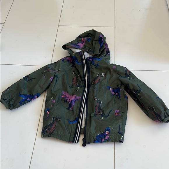 Joules Kids Dinosaur Print Jacket - Green 4Y - Picture 2 of 8